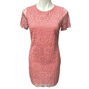 NWT Laundry by Shelli Segal Vintage Rose Pink Lace Sheath Dress - Size 4P